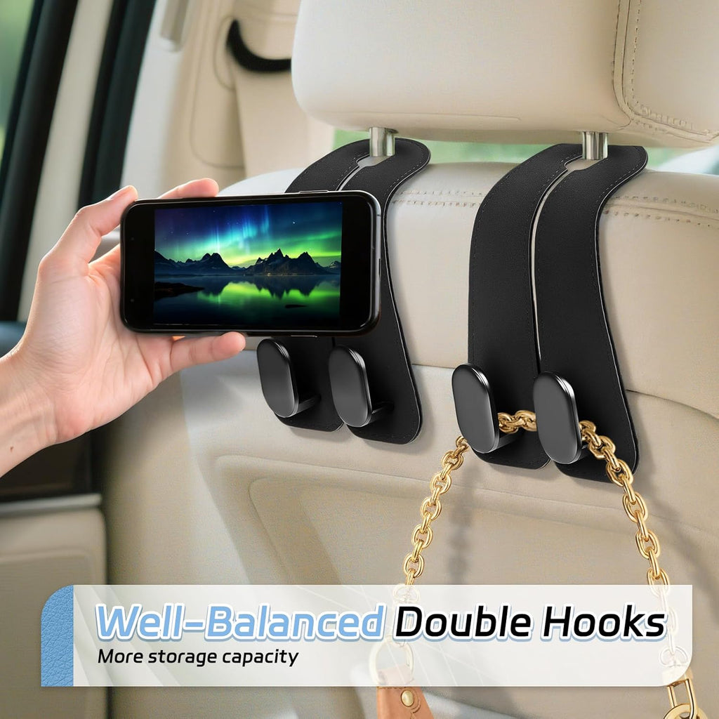 Car Seat Headrest Hook | Vegan Leather Hooks