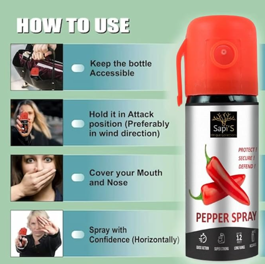💥 DefenderGuard™ – Personal Safety Pepper Spray for Women 💄🛡️ (Buy 1 Get 1 Free)