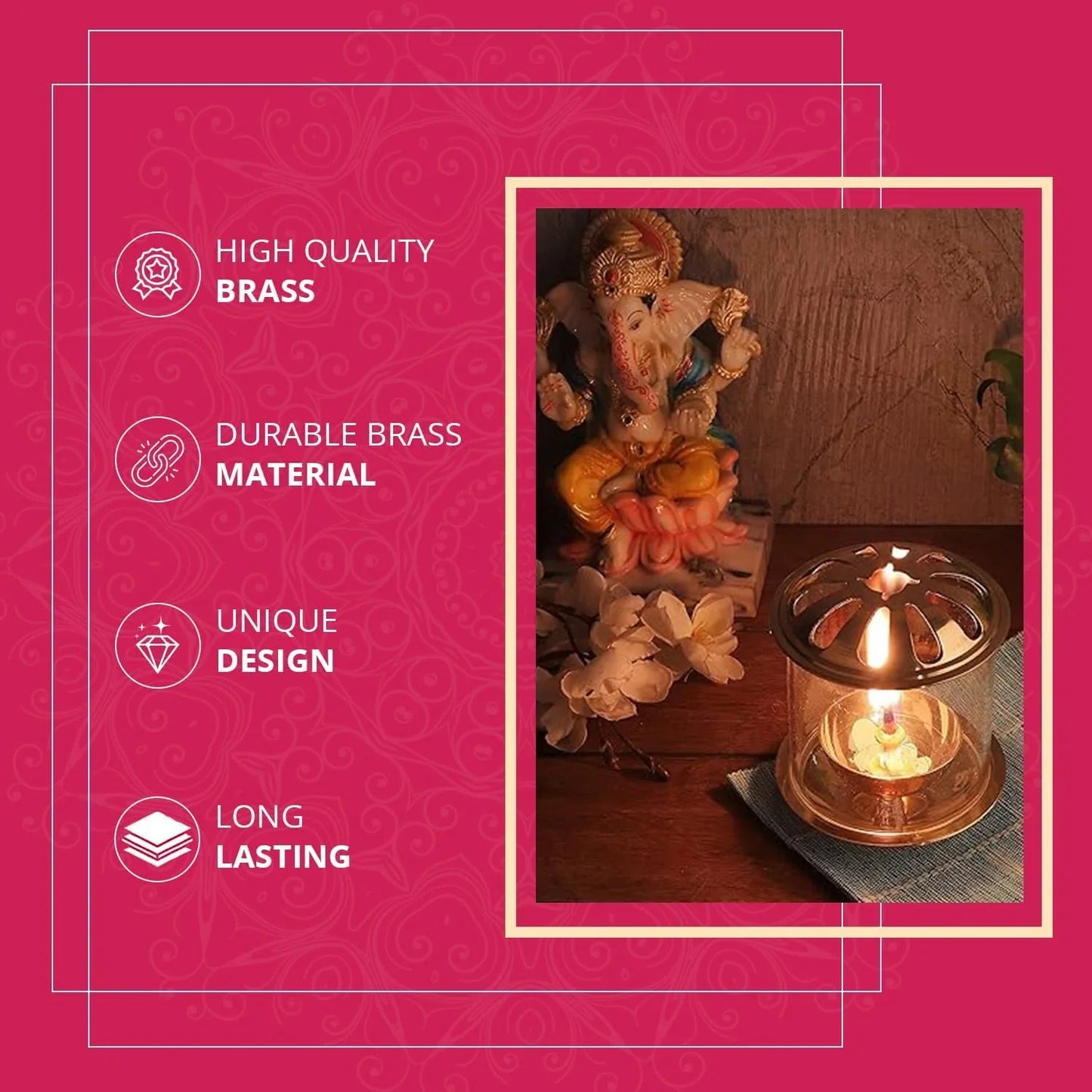 Handmade - Light Brass Akhand Diya