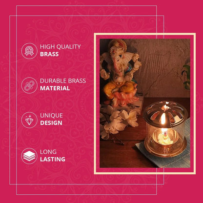 Handmade - Light Brass Akhand Diya