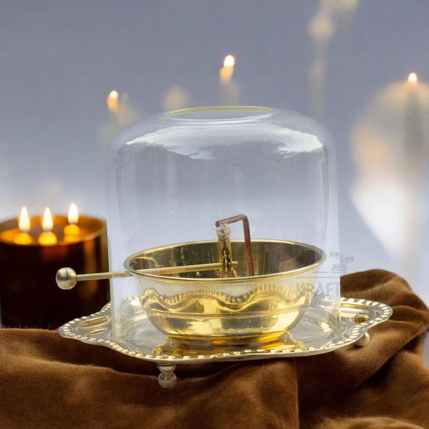 Handmade - Light Brass Akhand Diya