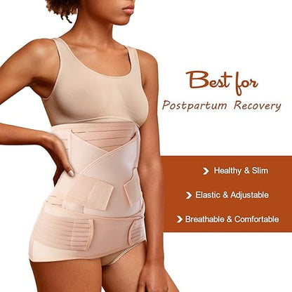 Premium Quality 3-in-1 Postpartum Belly Wrap For Womens