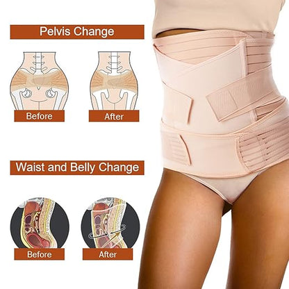 Premium Quality 3-in-1 Postpartum Belly Wrap For Womens