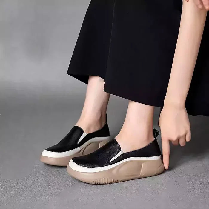 Women Fashion Platform Loafers , Orthopedic Breathable Soft Sole Shoes